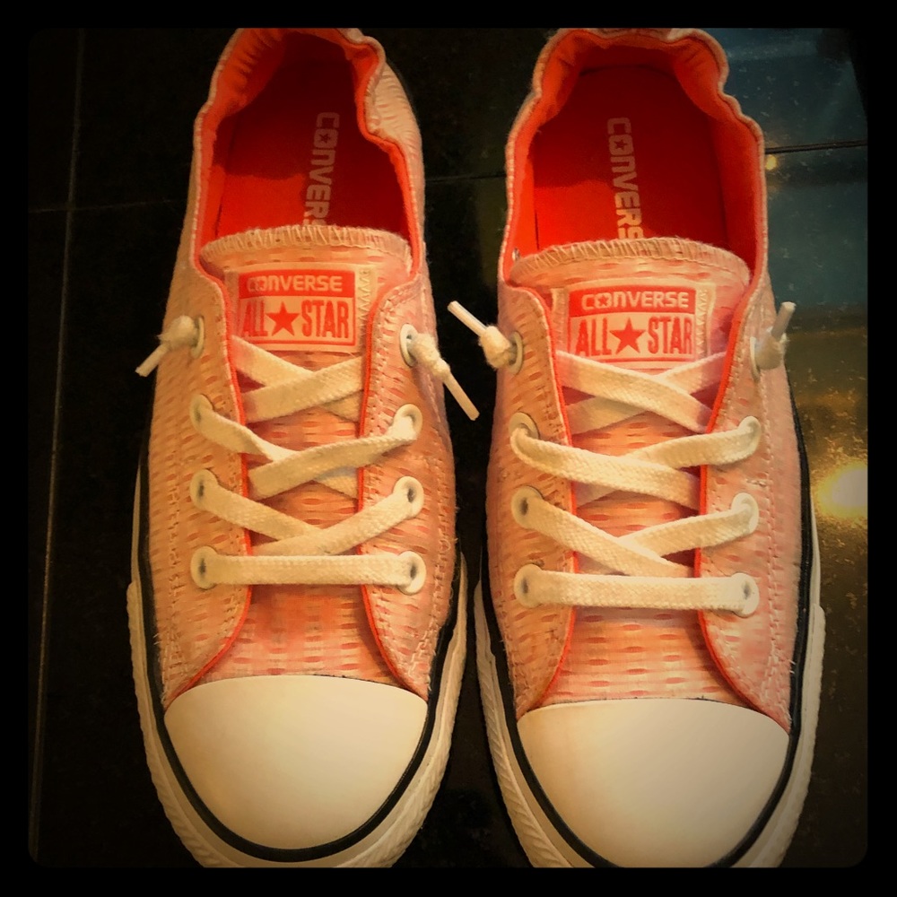 Converse slip-ons. Peach. Worn twice. Sz9